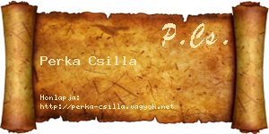 Perka Csilla névjegykártya